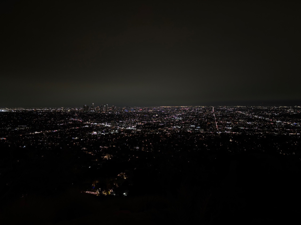 LA behind the curtain of night